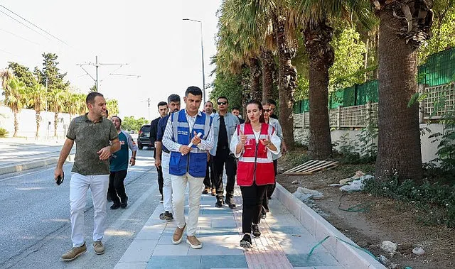 Başkan Vekili Özdemir kaldırım ve çevre düzenleme çalışmalarını yerinde inceledi