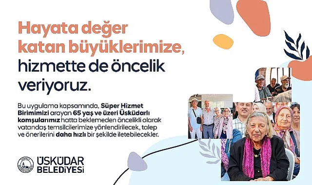 Üsküdar Belediyesi’nden 65 Yaş ve Üzeri Komşulara Öncelikli Hizmet