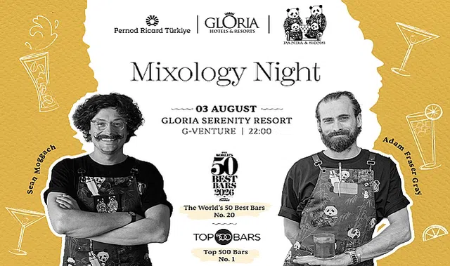 Dünyanın Ödüllü Kokteyl Barı Panda & Sons, GloriaSerenity Resort'ta Miksoloji Tutkunlarıyla Buluşuyor