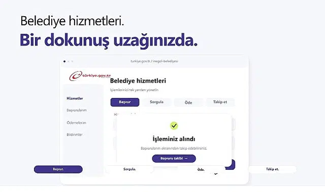 İnegöl’de Belediye Hizmetlerine E-Devlet Kolaylığı: Yarım Milyon İşlem Gerçekleştirildi