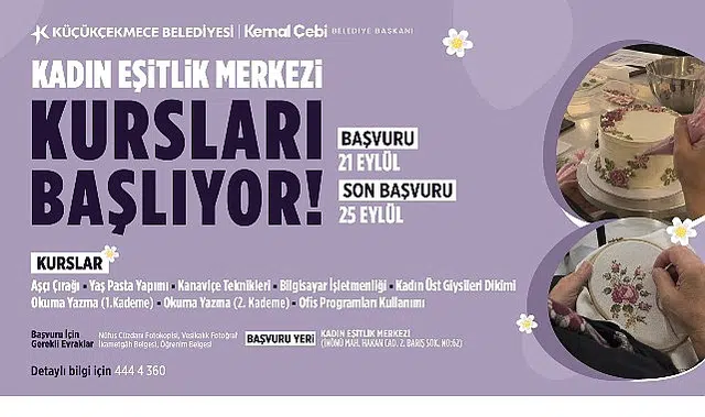 Kadın Eşitlik Merkezi’nde Yeni Dönem Kurs Kayıtları Başladı