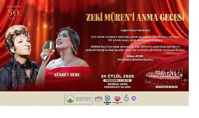 Şarkılar Osmangazi’de Zeki Müren İçin Söylenecek